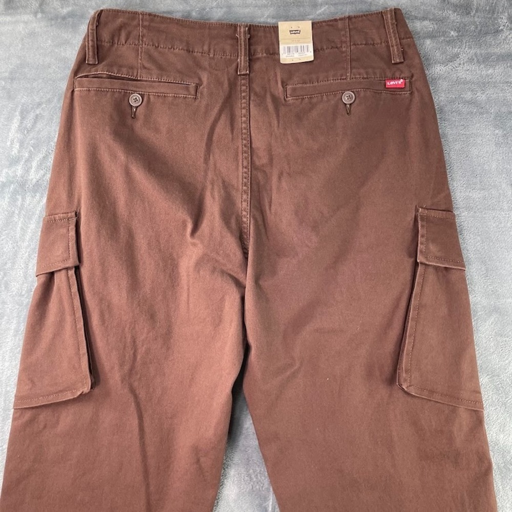 Levi's XX Cargo Pockets Relaxed Tapered Pants 30X32 Men's Brown Stretch Cotton - Picture 7 of 8